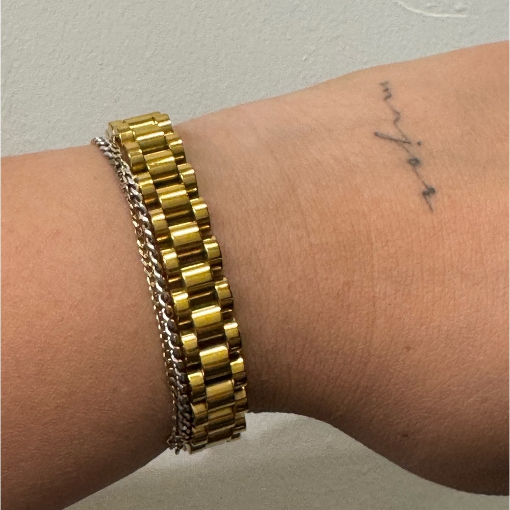 Gold Stainless Steel Bracelet - Picture 4 of 6